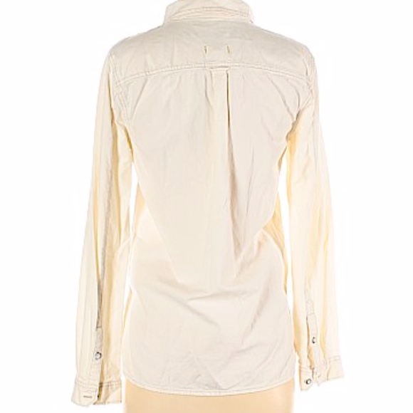 Madewell Cream Denim 1/4 button down - Picture 2 of 7